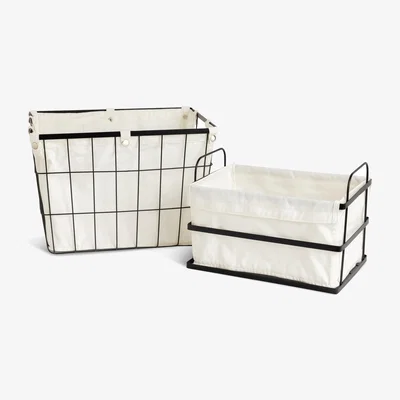 Habitat Habitat 14L Industrial Handled Wire Storage Basket - White