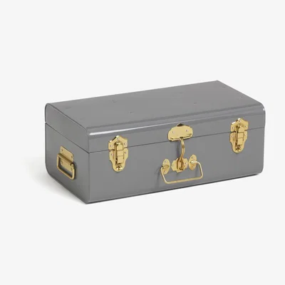 Habitat Habitat Medium Galvanised Steel Storage Trunk - Dark Grey