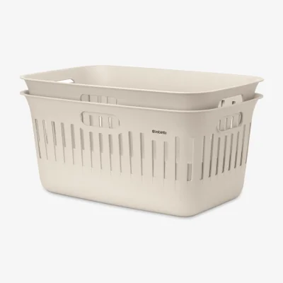 Habitat Brabantia Collect-It 40L Set of 2 Laundry Basket - Beige