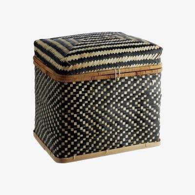 Habitat Habitat Idaho Black Large Bamboo Weave Trunk