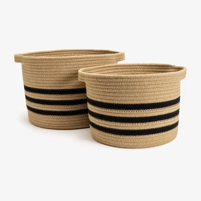 Habitat Habitat Striped Jute Stacking Baskets - Pack of 2