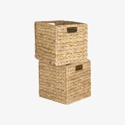 Habitat Habitat Set of 2 Hyacinth Squares Plus Basket