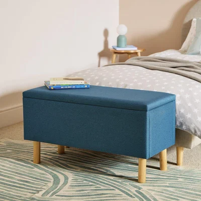 Habitat Habitat Olivia Large Ottoman Storage Box - Blue