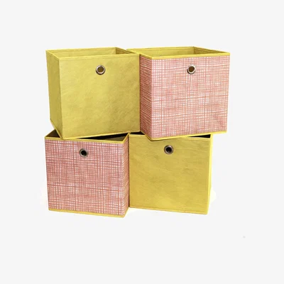 Habitat Habitat Set of 4 Square Plus Boxes - Orange & Yellow