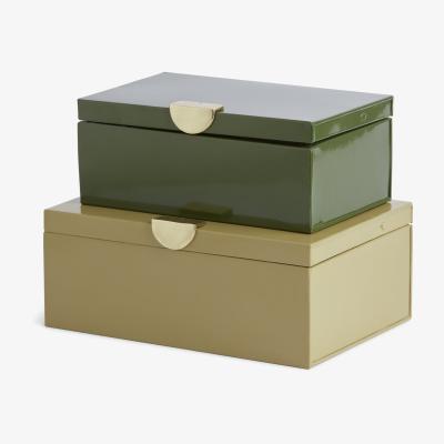 Habitat Habitat Metal Storage Boxes - Green & Gold