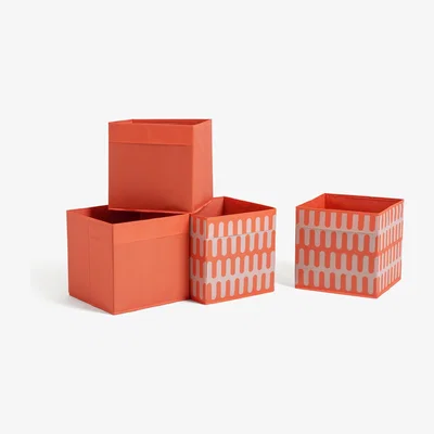 Habitat Habitat Studio Set of 4 Square Boxes - Orange