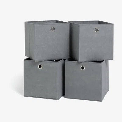 Habitat Habitat Set of 4 Squares Boxes - Grey