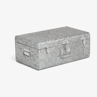 Habitat Habitat Large Galvanised Steel Storage Trunk - Clear