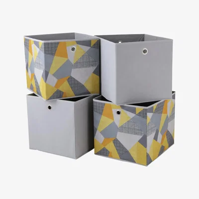 Habitat Habitat Set of 4 Geometric Squares Boxes - Loft Living