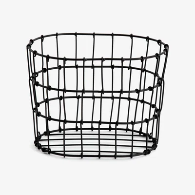 Habitat Habitat 6 Litre Rustic Metal Oval Storage Basket - Black