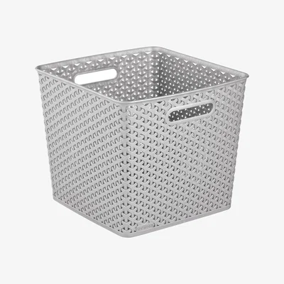 Homebase Curver My Style 30L Cube Storage Basket - Grey