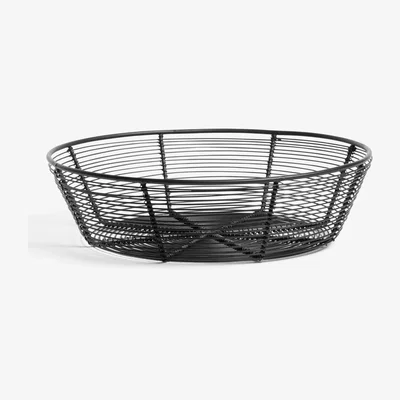 John Lewis John Lewis & Partners Wire Serving Basket, Black, Small