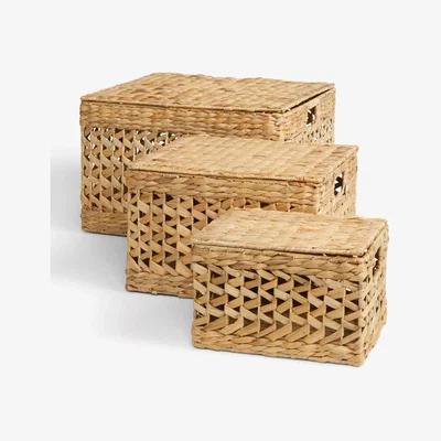 John Lewis John Lewis ANYDAY Water Hyacinth Nesting Trunks, Set of 3