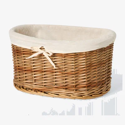 John Lewis John Lewis Oval Willow Storage Basket, Natural, Small