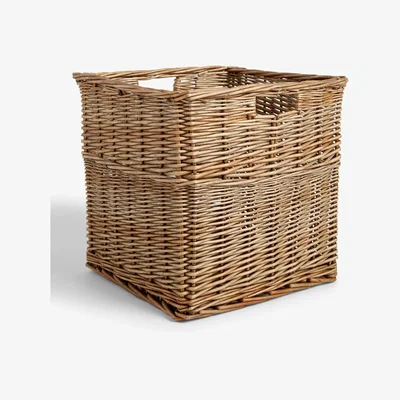 John Lewis John Lewis & Partners Modern Country Square Wicker Basket