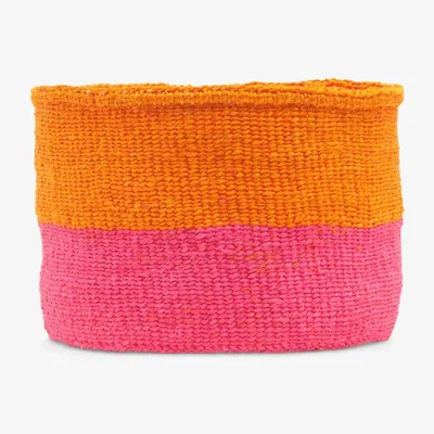 John Lewis The Basket Room Kali Woven Storage Basket, Orange/Pink, Extra Small