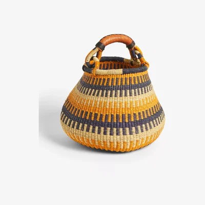 John Lewis John Lewis Golba Large Basket with Handle, Orange