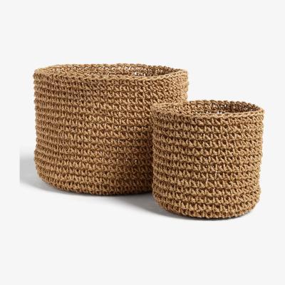 John Lewis John Lewis & Partners Fusion Paper Rope Baskets, Set of 2