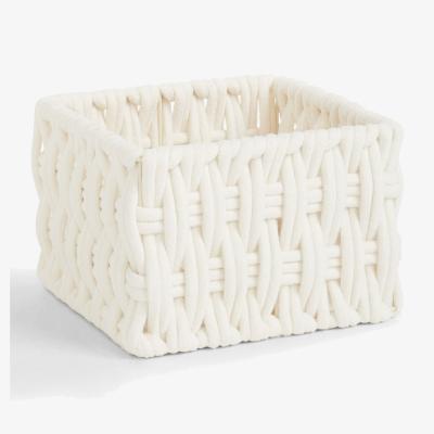 John Lewis John Lewis ANYDAY Chunky Weave Storage Basket, White