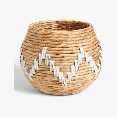 John Lewis John Lewis & Partners Water Hyacinth & White Weave Basket