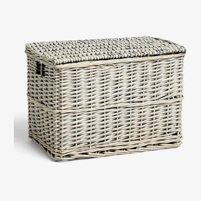 John Lewis ANYDAY John Lewis & Partners Willow Storage Hamper, Grey