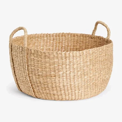 John Lewis John Lewis Slouchy Seagrass Low Storage Basket, Natural