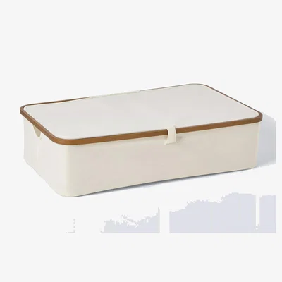 John Lewis John Lewis Bamboo Rim Lidded Underbed Storage Basket, Natural