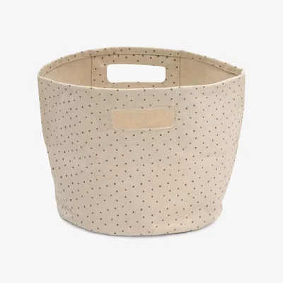 John Lewis Stokke Sleep Changing Cotton Basket, Neutral/Black