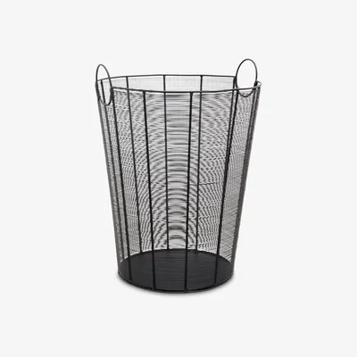 John Lewis Ivyline Mesh Log Basket, Black