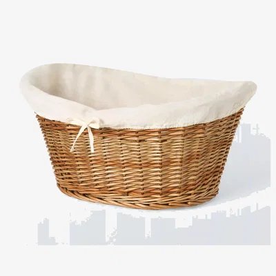 John Lewis John Lewis Oval Willow Laundry Basket, Natural
