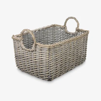 John Lewis John Lewis & Partners Wicker Medium Basket, Grey