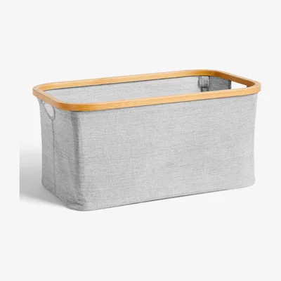 John Lewis John Lewis & Partners Bamboo Rim Storage Basket, Large