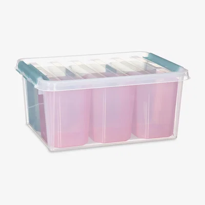 John Lewis SmartStore by Orthex 15 Plastic Storage Box with 6 Inserts