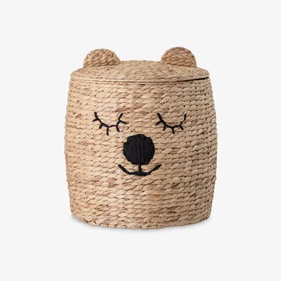 John Lewis Bloomingville MINI Water Hyacinth Bear Storage Basket, Natural