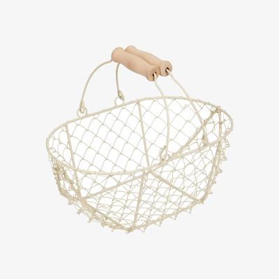 John Lewis Tala Wire Egg Basket, Cream