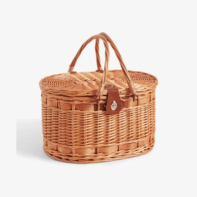 John Lewis John Lewis Striped Filled Willow Wicker Picnic Hamper, 4 Person
