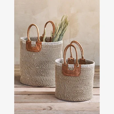 John Lewis Nkuku Indra Coil Basket, Natural