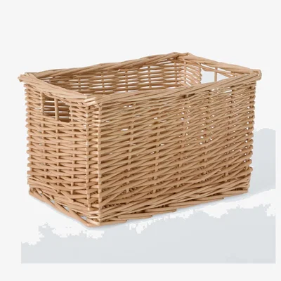 John Lewis John Lewis Woven Willow Basket, Light Natural, Small
