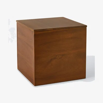 John Lewis John Lewis Mid-Century Timber Storage Box with Lid, Small, Brown