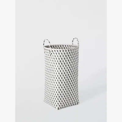 John Lewis John Lewis ANYDAY Laundry Basket, Black/White