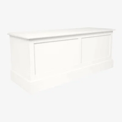 John Lewis Laura Ashley Ashwell Blanket Storage Box, Cotton White