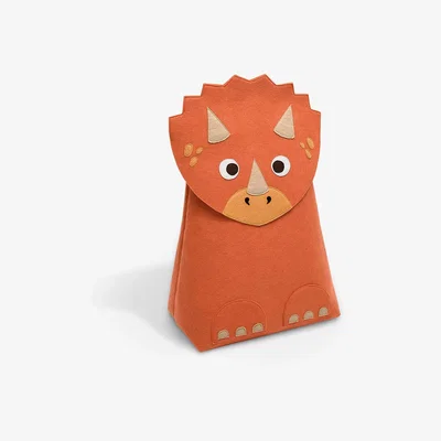 John Lewis Little Stackers Troy Triceratops Laundry Storage Bucket, Orange