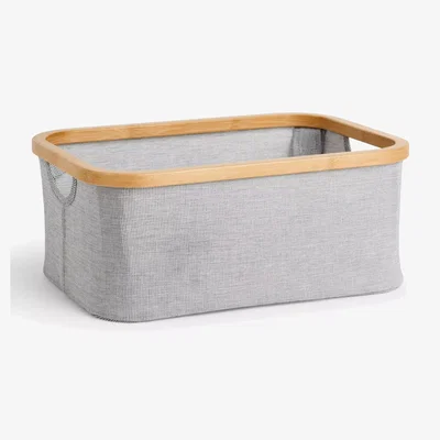 John Lewis John Lewis Bamboo Rim Open Storage Basket, H16 x W38 x D26cm