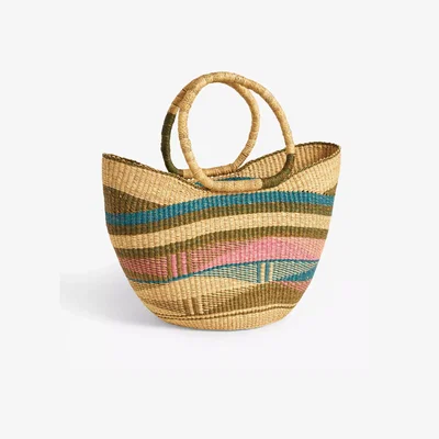 John Lewis John Lewis Basket Shopper, Patterned Multi