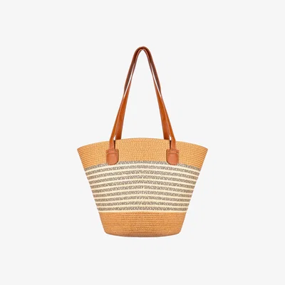 John Lewis Bloom & Bay Lina Woven Basket Handbag, Natural