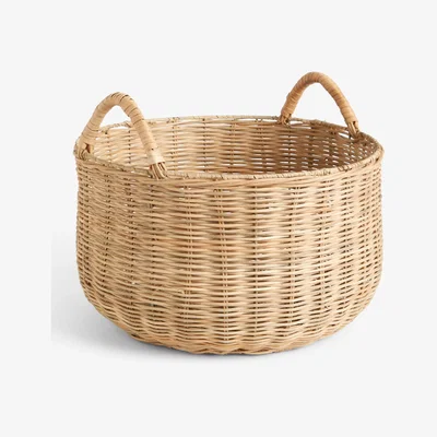 John Lewis John Lewis & Partners Poly-Rattan Round Storage Basket