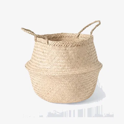 John Lewis John Lewis Seagrass Belly Basket, Dia.40cm