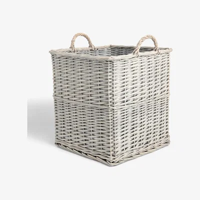 John Lewis John Lewis Split Willow Log Basket, White
