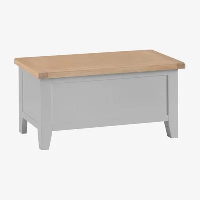 Knees Terranostra Oak Blanket Box - Millstone Grey 