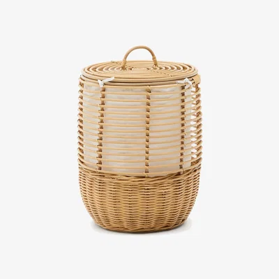 Kave Home Liora rattan laundry basket 70cm